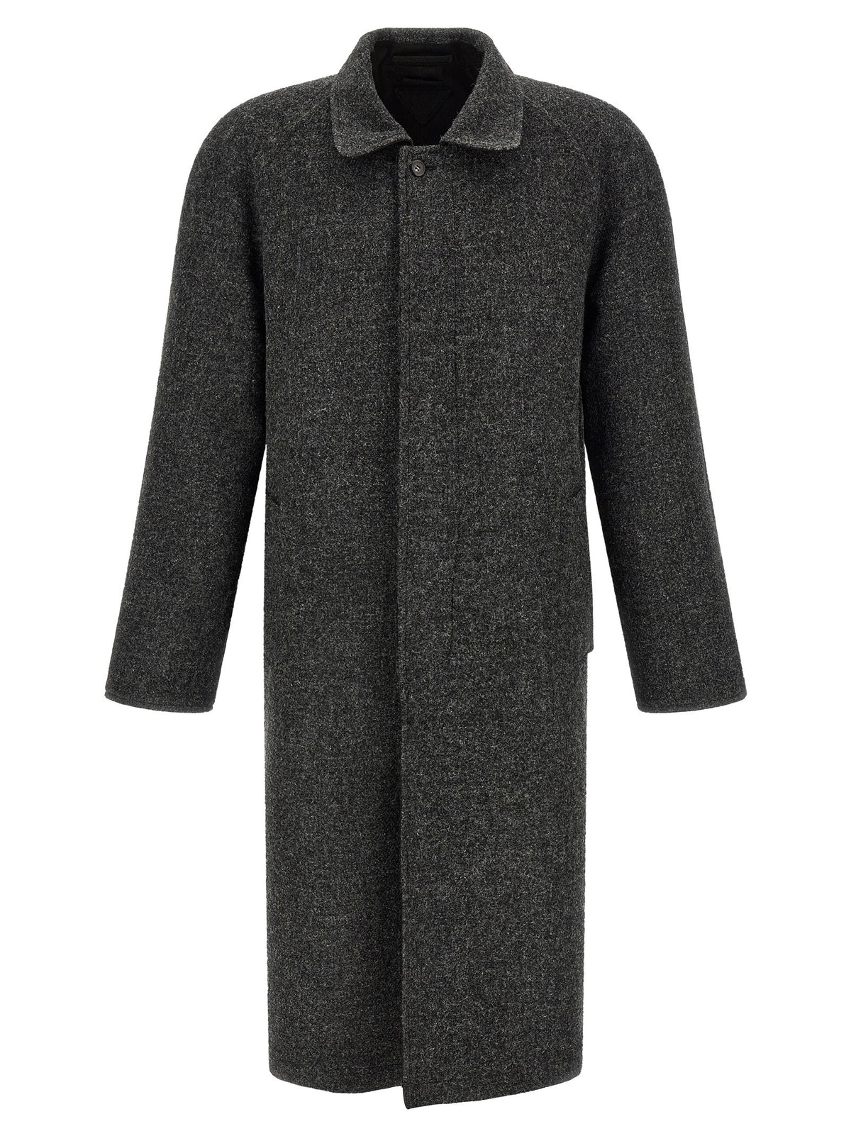 PRADA Double Face Raglan Coat Black