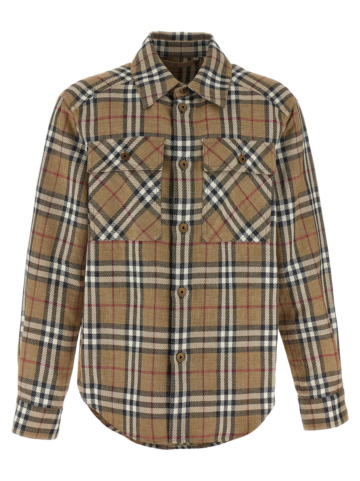 Burberry Double Face Shirt Brown