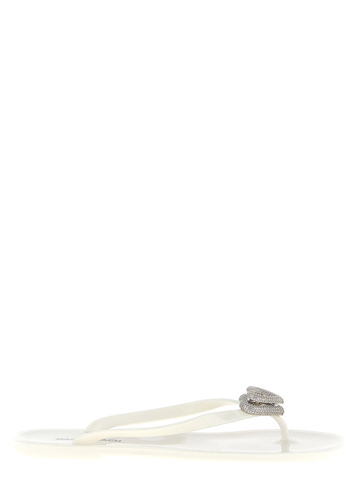 MACH &amp; MACH Double Heart Sandals White