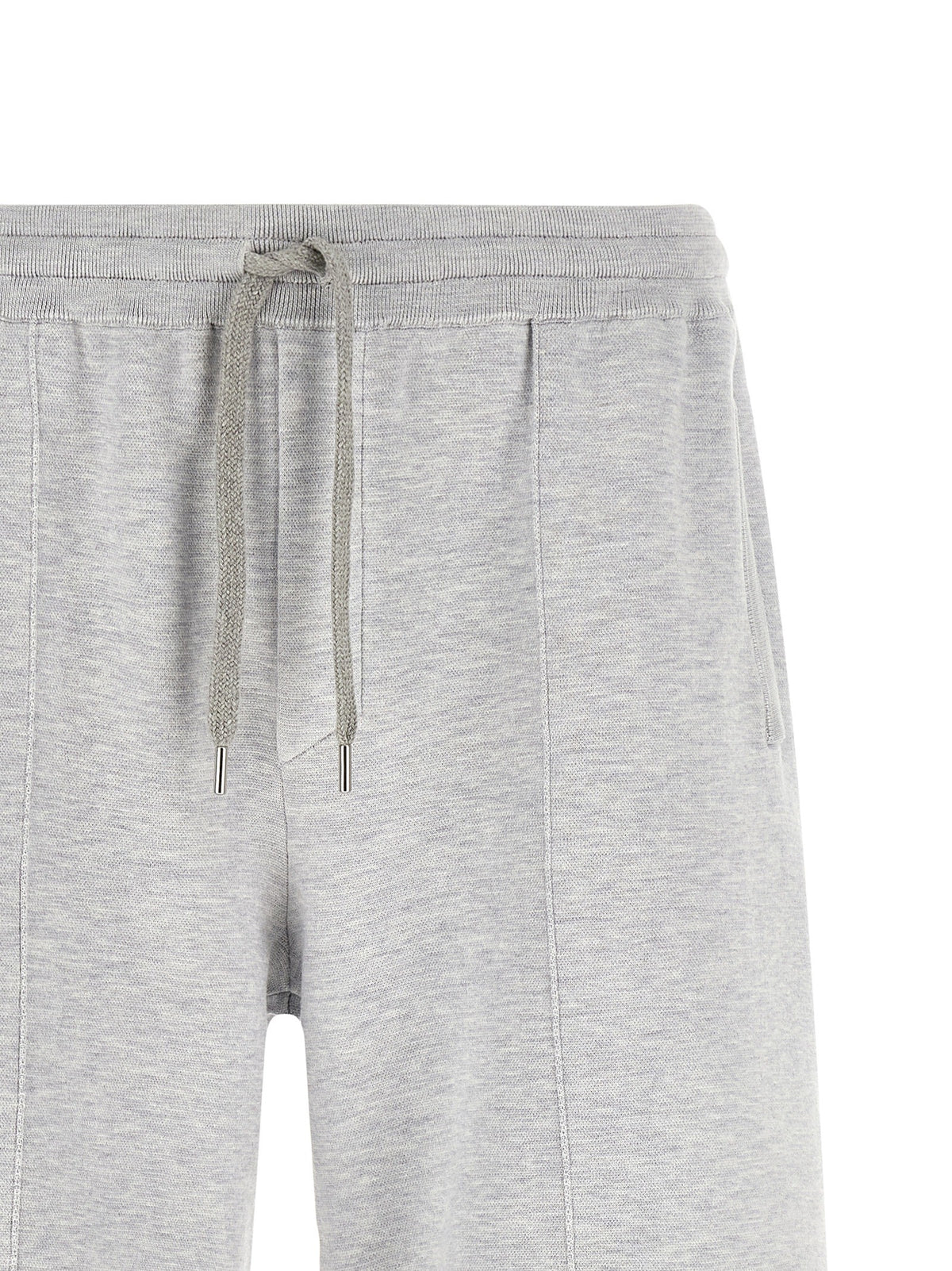 Brunello Cucinelli Double Knit Bermuda Shorts Grey