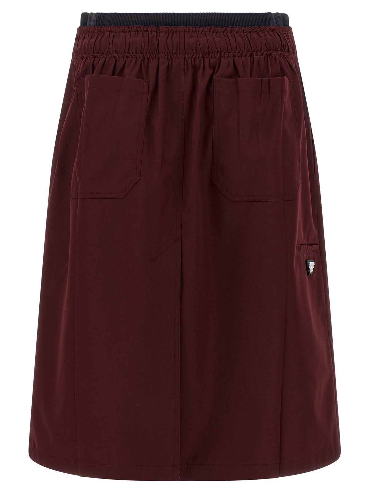 PRADA Double Layer Elastic Skirt Red