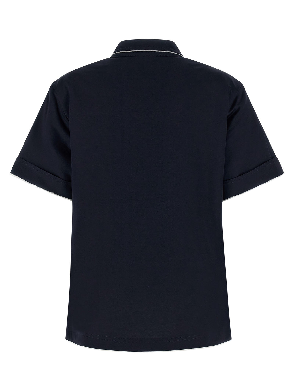 PRADA Double Layer Polo Shirt Blue