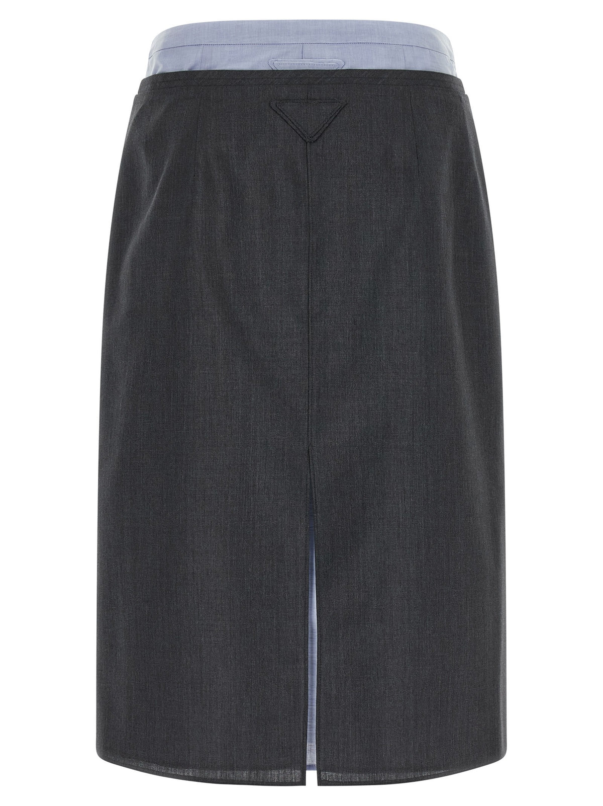 PRADA Double Layer Skirt Grey