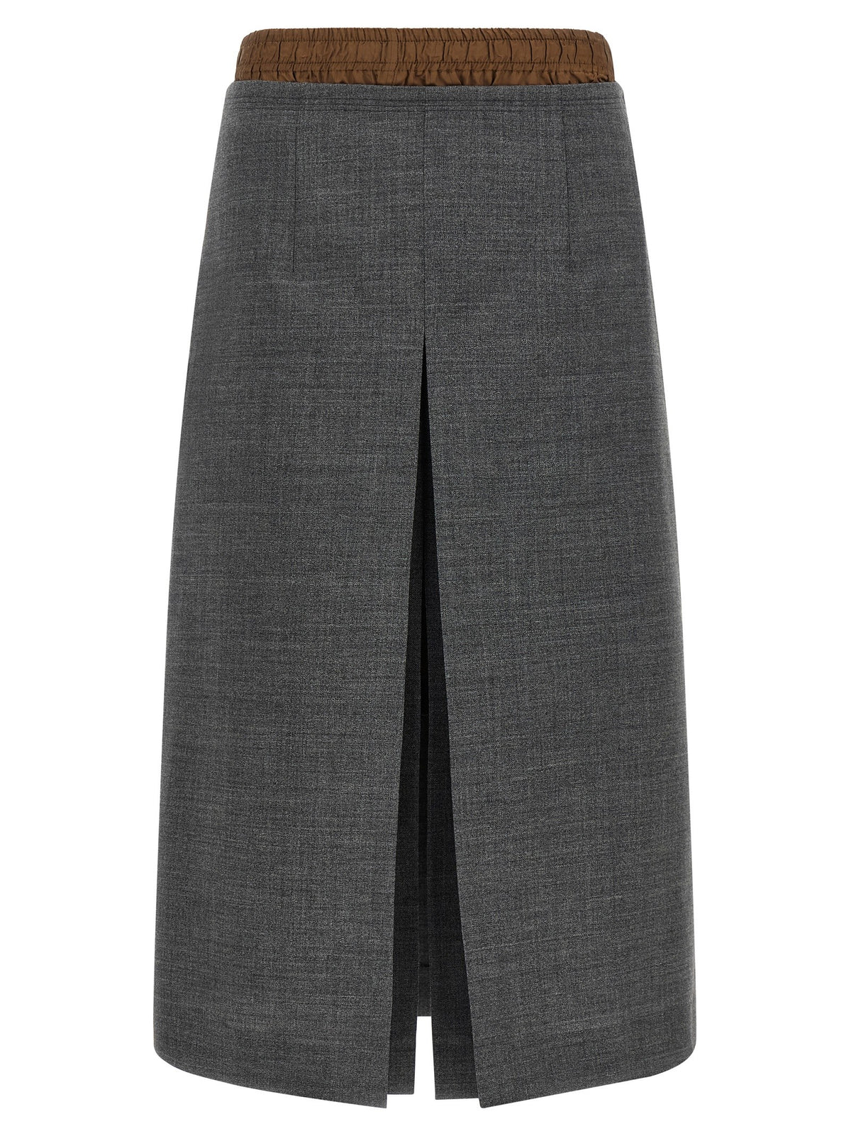 PRADA Double Layer Skirt Grey