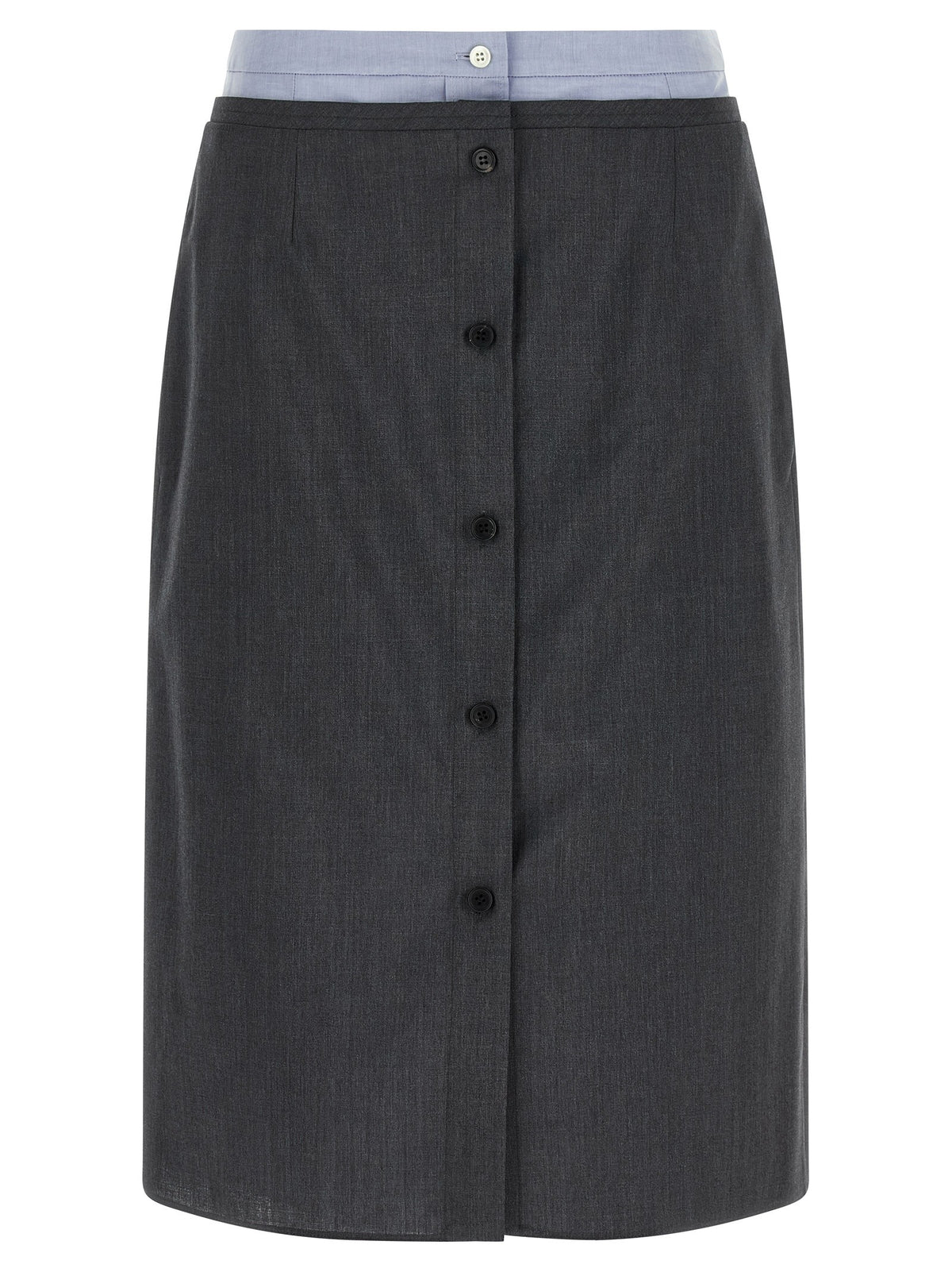 PRADA Double Layer Skirt Grey