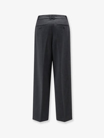 DUNST Women's Double Pleated Trousers Grey