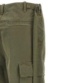 Fendi Double Stitch Embroidery Pants Green, view 4
