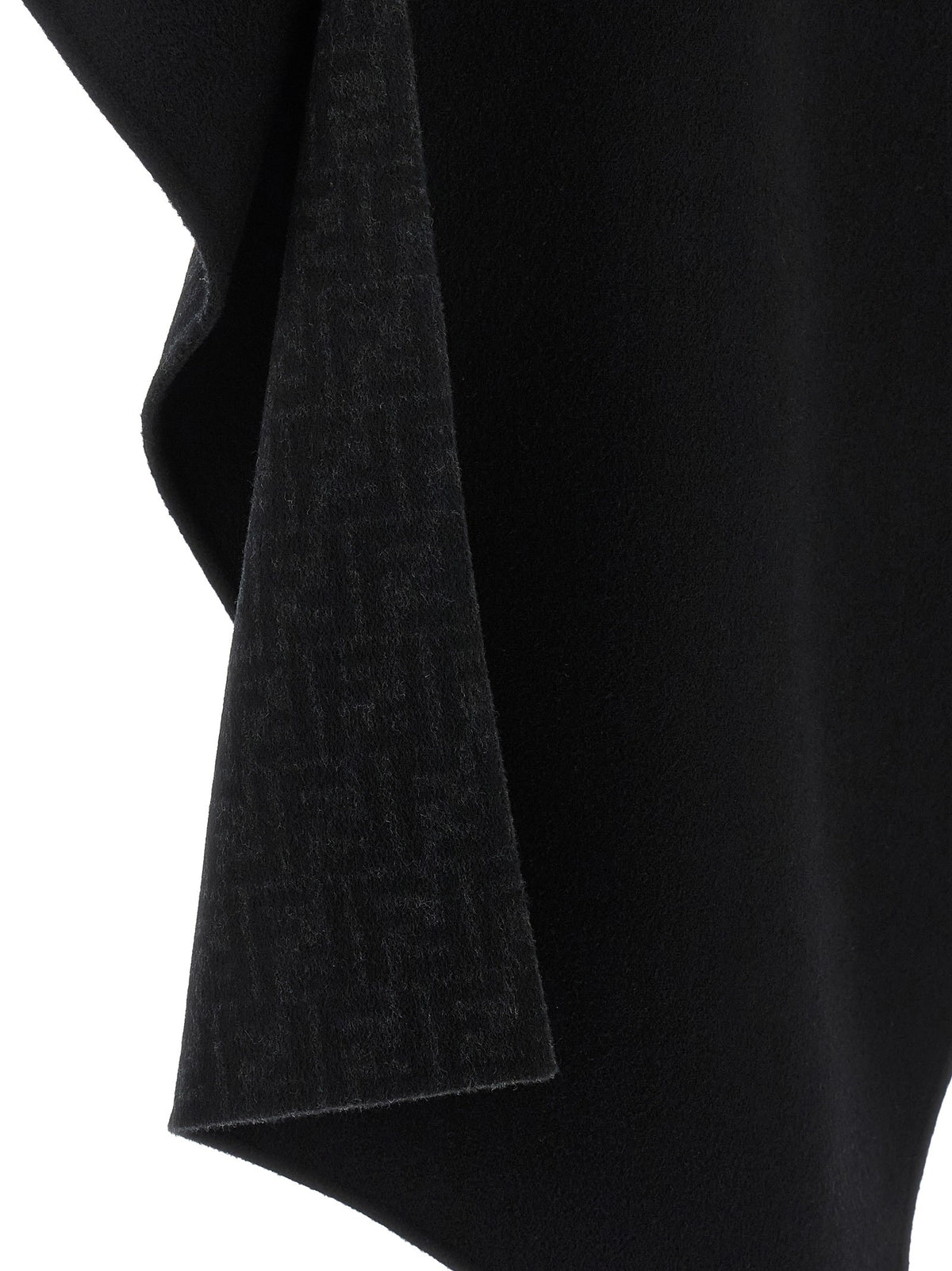 Fendi Double Wool Cape Black