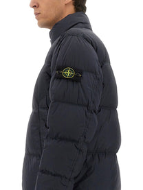 Stone Island Men's Down Jacket Crinckle Reps Blue