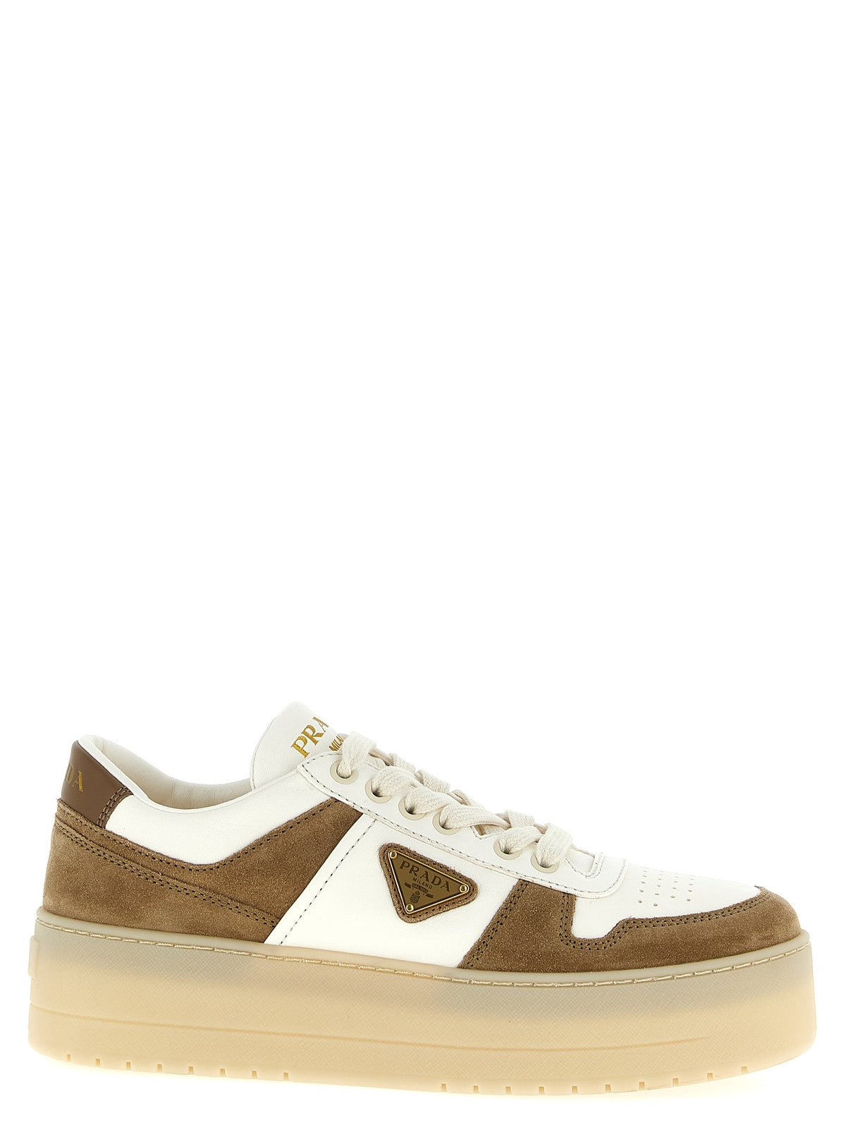 PRADA Downtown Bold Sneakers Beige