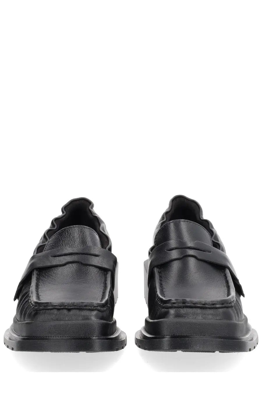 Dr martens women’s moccasin maybole black leather loafers with sleek minimalist design and thick rubber soles