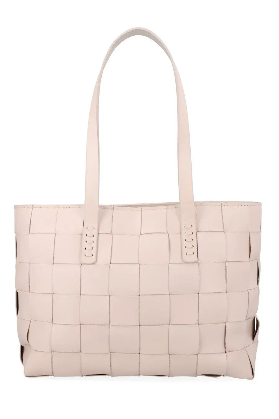 Dragon Diffusion women’s borsa Japan beige tote bag in woven leather with structured handles and grid pattern