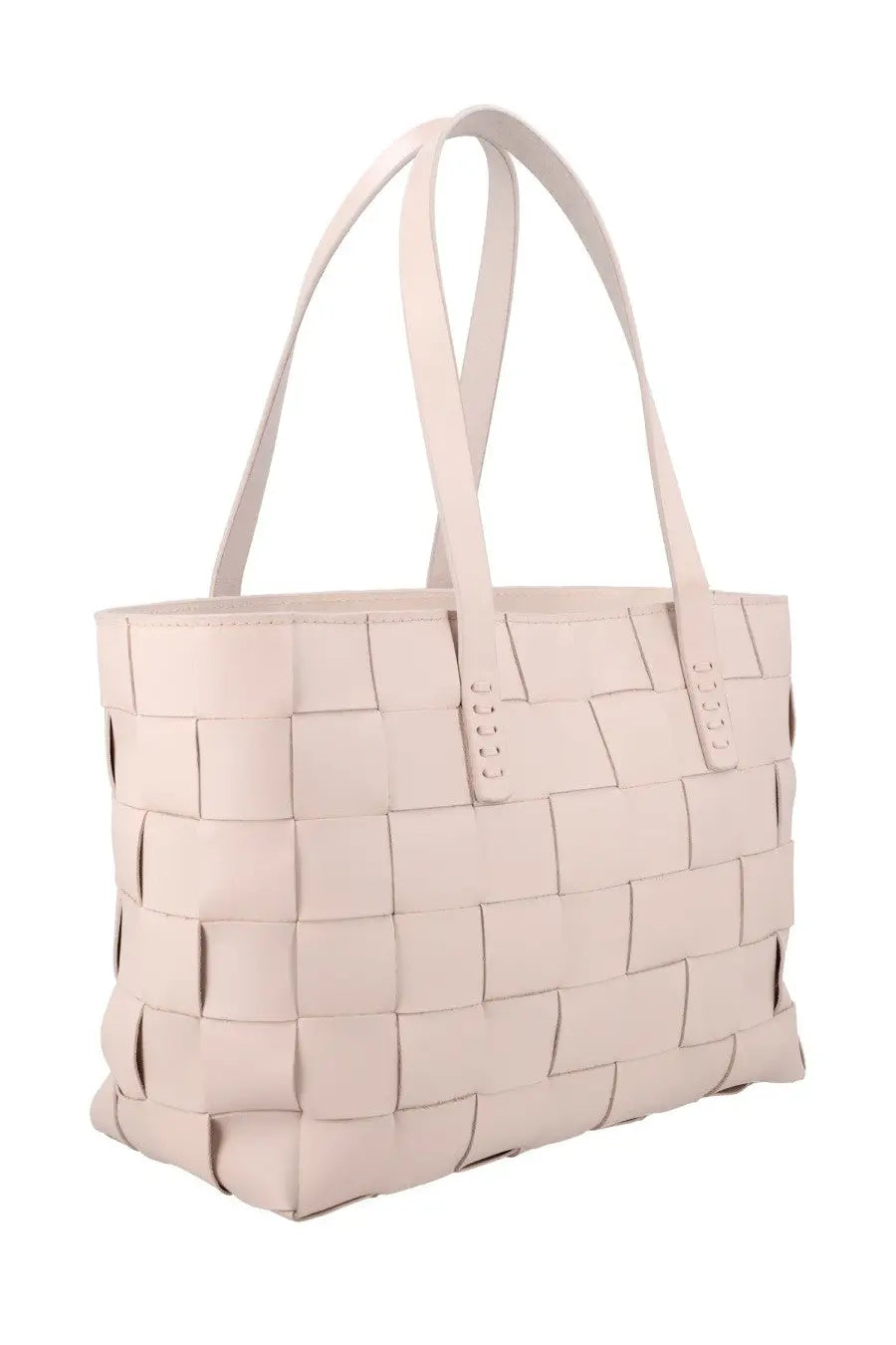 Dragon Diffusion women’s borsa Japan tote beige featuring a beige woven leather design with structured handles and minimalist style