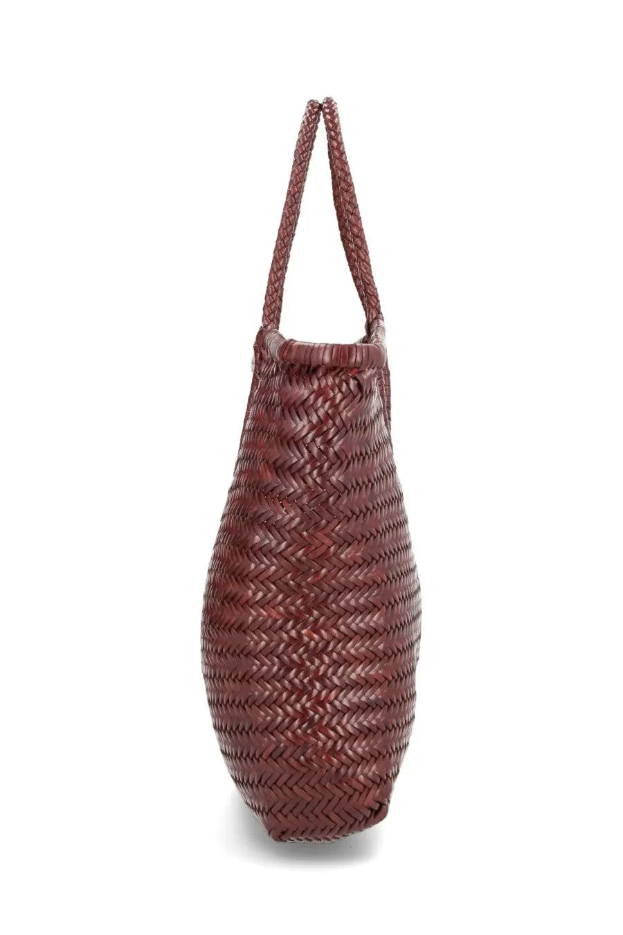 Dragon diffusion womens borsa ns diagonal triple jump brown brown woven tote bag with herringbone pattern and braided handles
