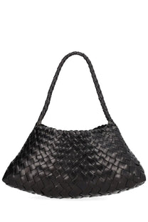 Dragon Diffusion women’s borsa rosanna black woven leather shoulder bag with braided handles