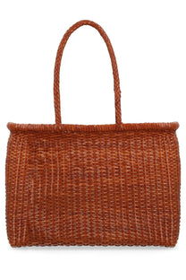 Dragon diffusion women’s borsa weave large beige woven brown tote bag with braided handles made of natural fibers
