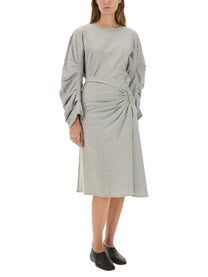 Dries Van Noten Women's Draped Hevira Skirt Grey