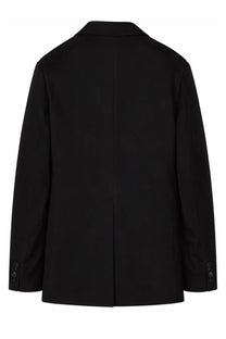 Dries van noten men’s blazer balto black with sleek tailored fit and subtle texture in black fabric
