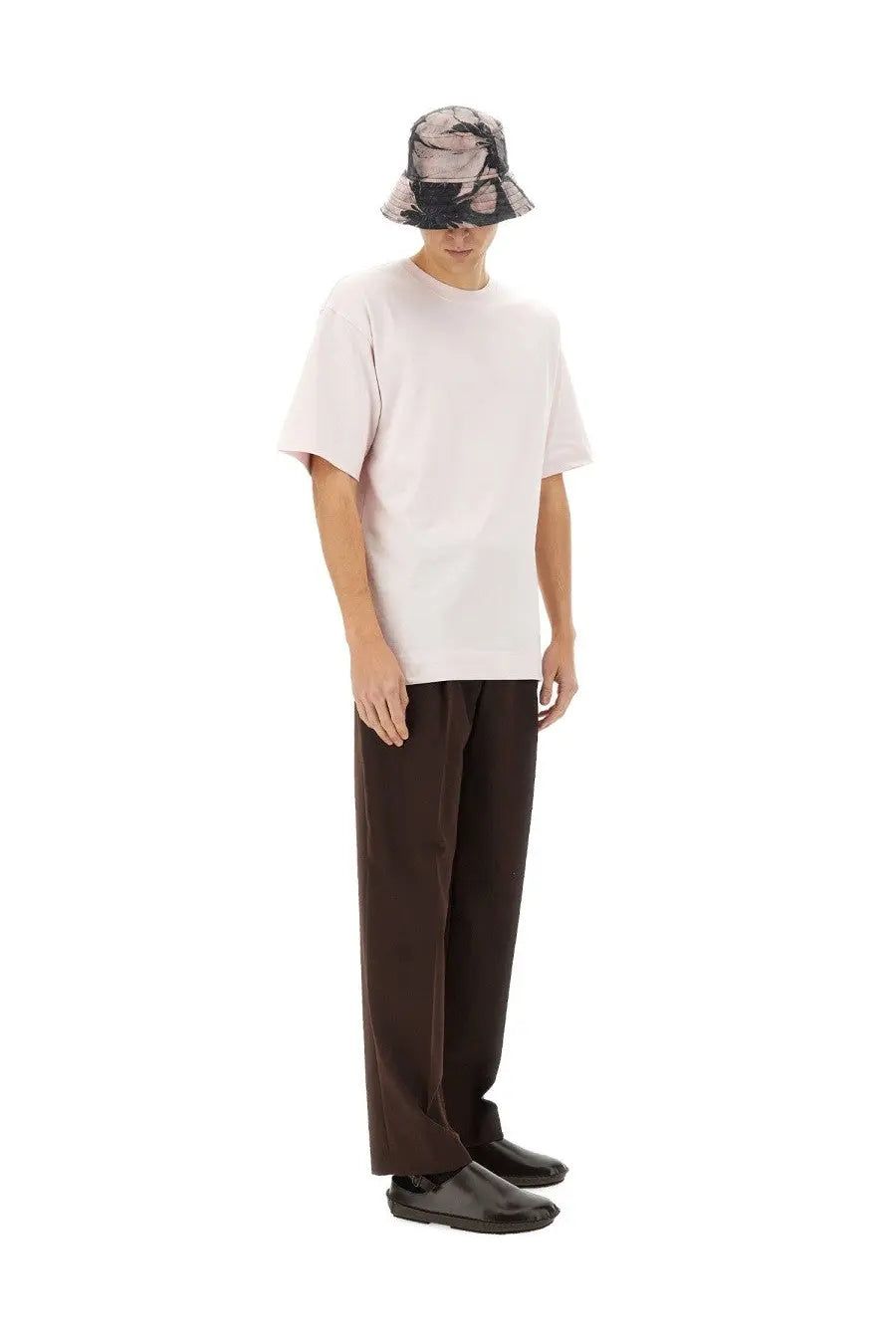 Dries van noten men’s blue cotton shirt with relaxed fit and short sleeves in minimalist design