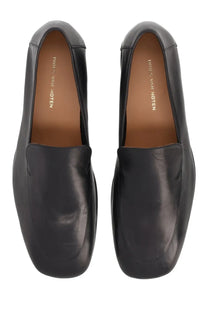Dries Van Noten men’s mocassino in pelle black leather slip-on loafers with sleek minimalist design and subtle stitching