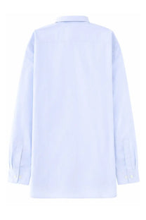 Dries Van Noten men’s shirt croom blue light blue long-sleeved button-down shirt with classic collar and cuffs