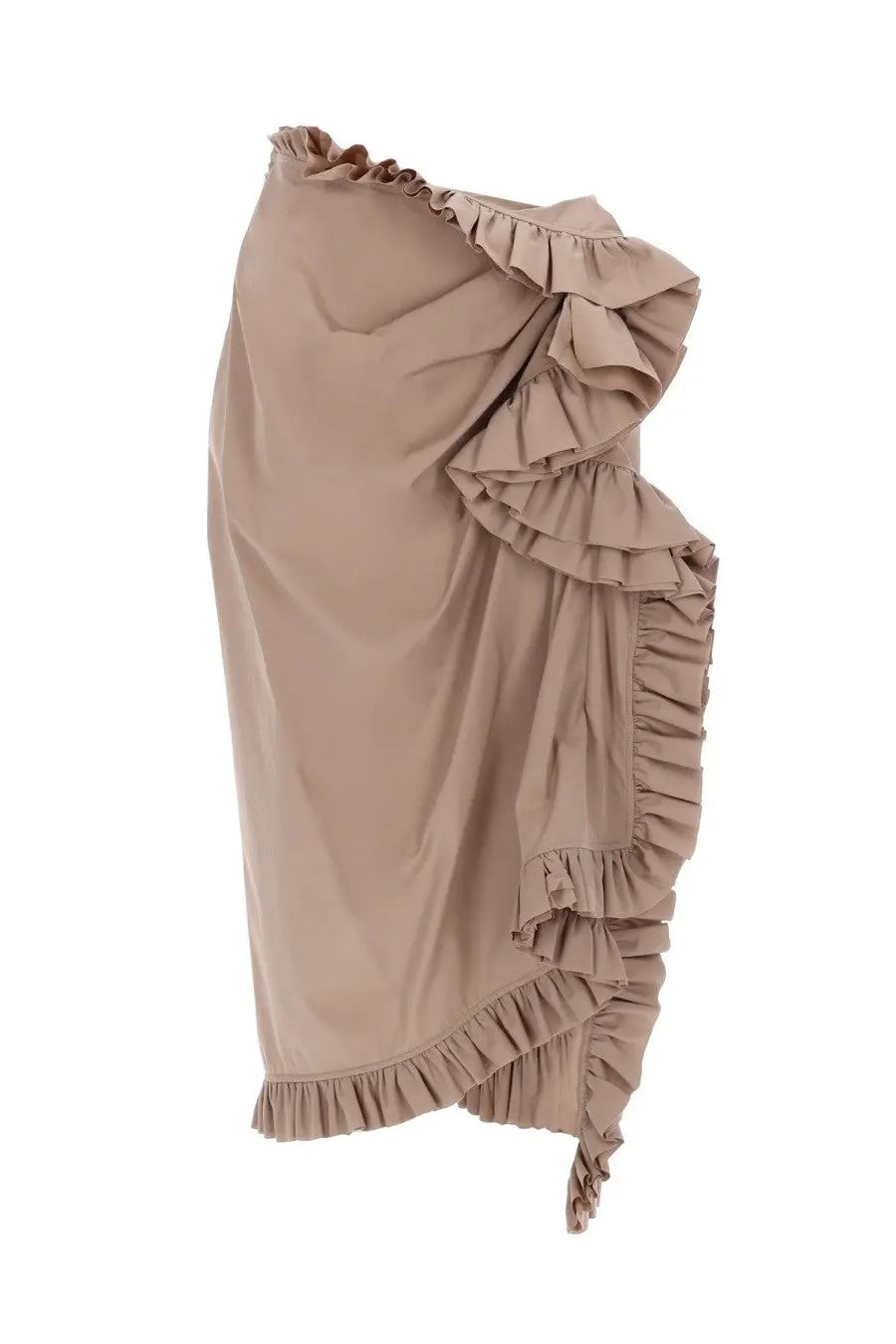 Dries Van Noten women’s midi skirt Sina pink beige asymmetrical layered ruffle design for elegant wear