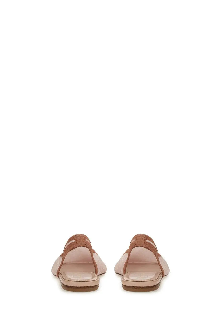 Beige leather slide sandals with minimalist design and thin straps for women by dries van noten