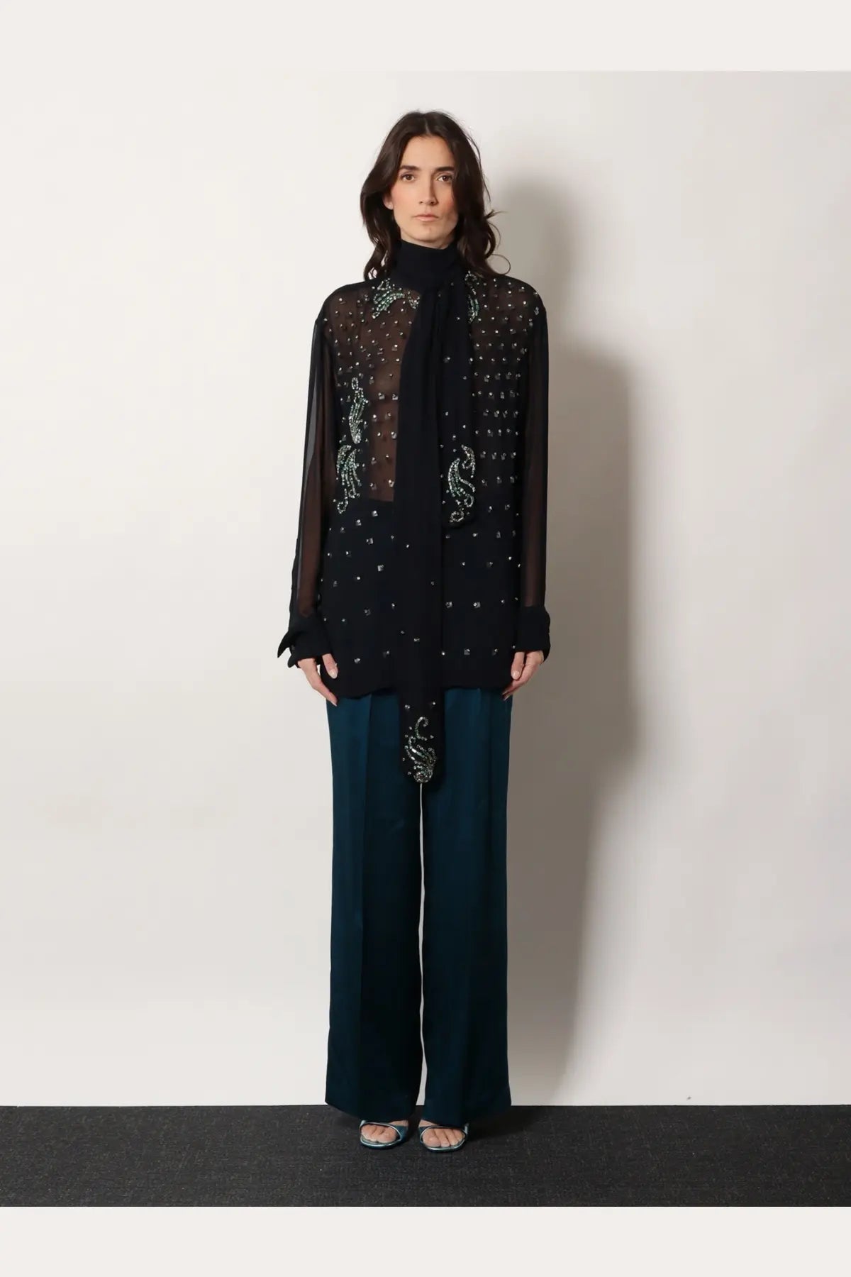 Dries Van Noten Women's Viscose Shirt Blue