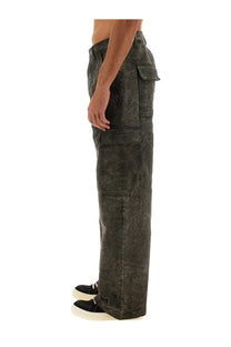 Drkshdw men’s cargo pants in beige with dark green camouflage pattern multiple pockets and relaxed fit