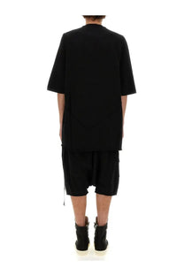 Drkshdw men’s cotton shirt black oversized short sleeved top with relaxed minimalist design front view