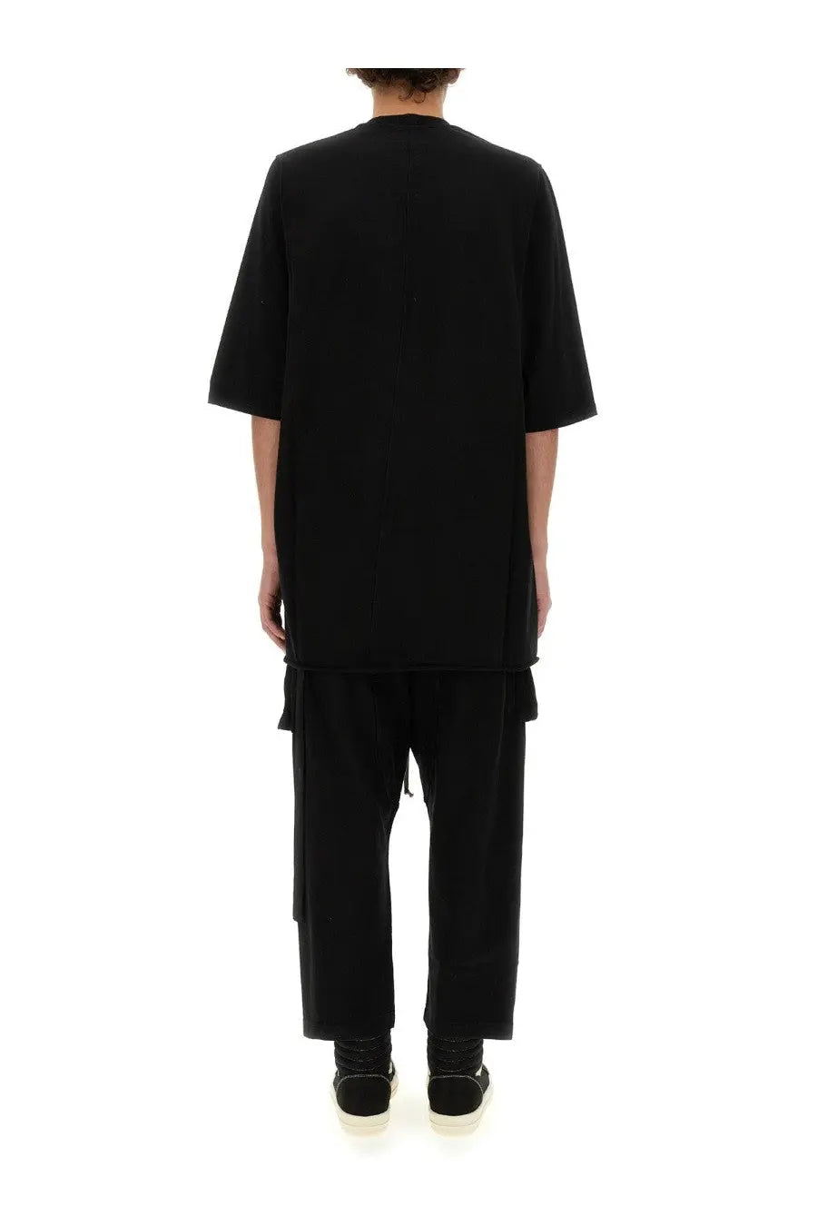 Drkshdw men’s black oversized cotton t-shirt with short sleeves and relaxed fit