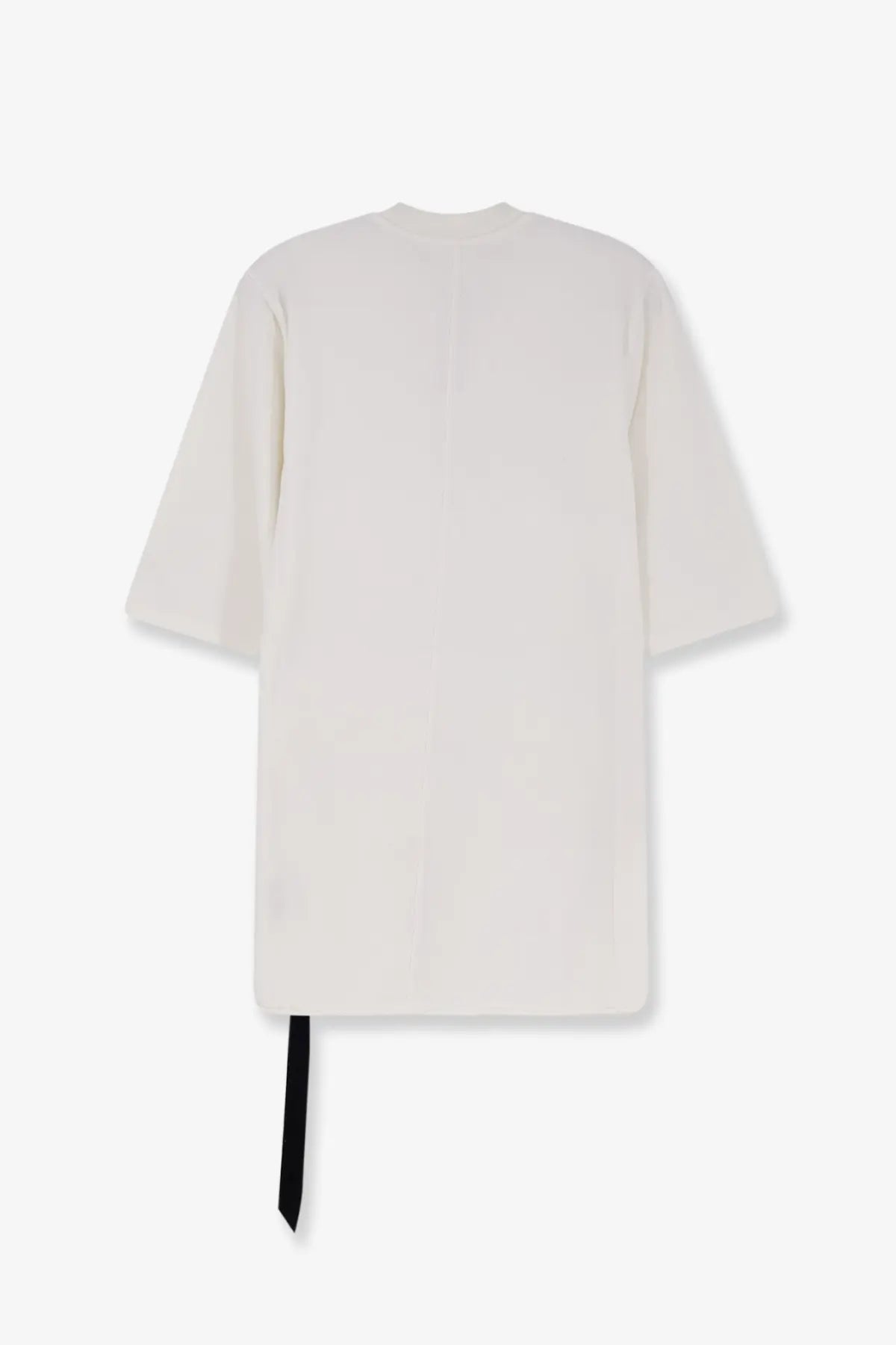 Off-white oversized drkshdw men’s cotton shirt black with subtle vertical seam and black ribbon at bottom hem