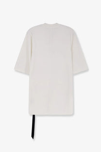 Off-white oversized drkshdw men’s cotton shirt black with subtle vertical seam and black ribbon at bottom hem