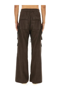Dark brown drkshdw men’s double cargo jumbo belas pants with relaxed fit and multiple pockets for casual wear