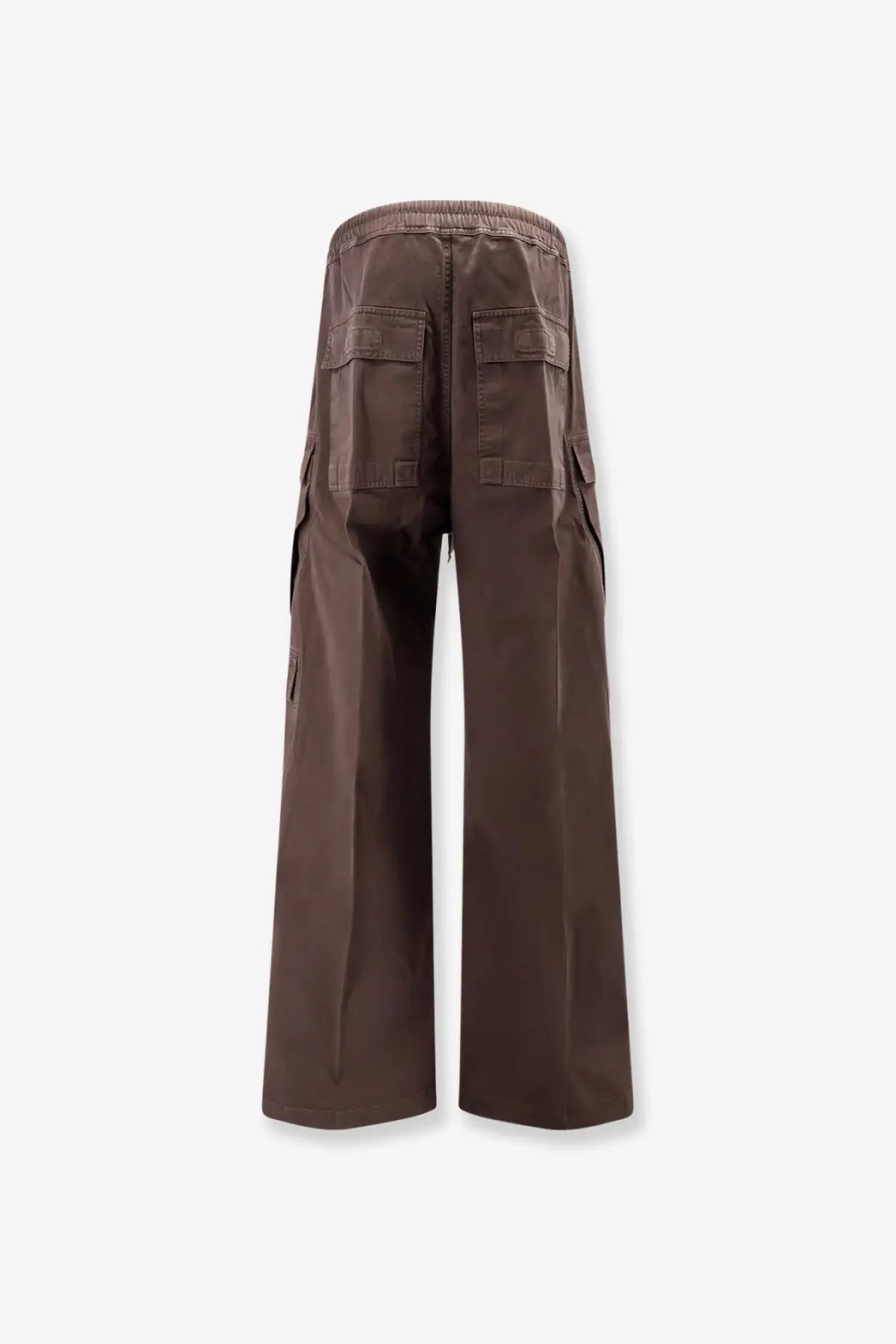 Drkshdw men’s double cargo jumbo organic cotton trousers grey with relaxed wide-leg cut and multiple pockets