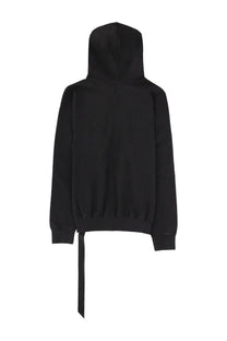 Drkshdw men’s felpa con cappuccio oversize black hooded sweatshirt with drawstring hem in black cotton blend