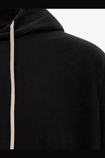 Drkshdw men’s hun certified cotton sweatshirt in black with cream-colored drawstring hooded design