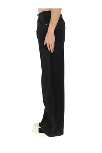 Drkshdw men’s jeans geth black wide-leg denim trousers with straight cut and classic five-pocket design