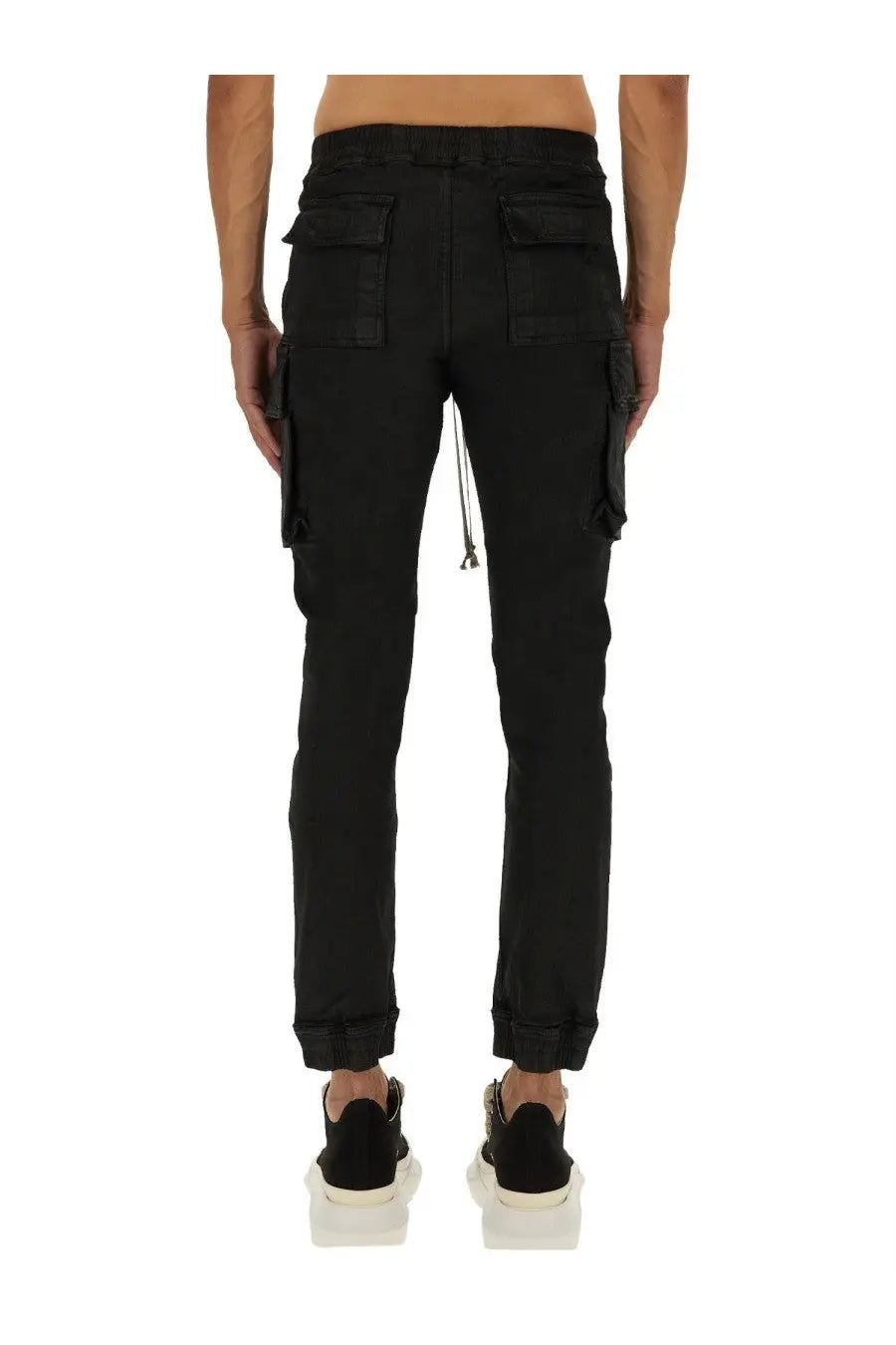 Drkshdw men’s jogger pants mastodon black with multiple cargo pockets and a drawstring waist for comfort