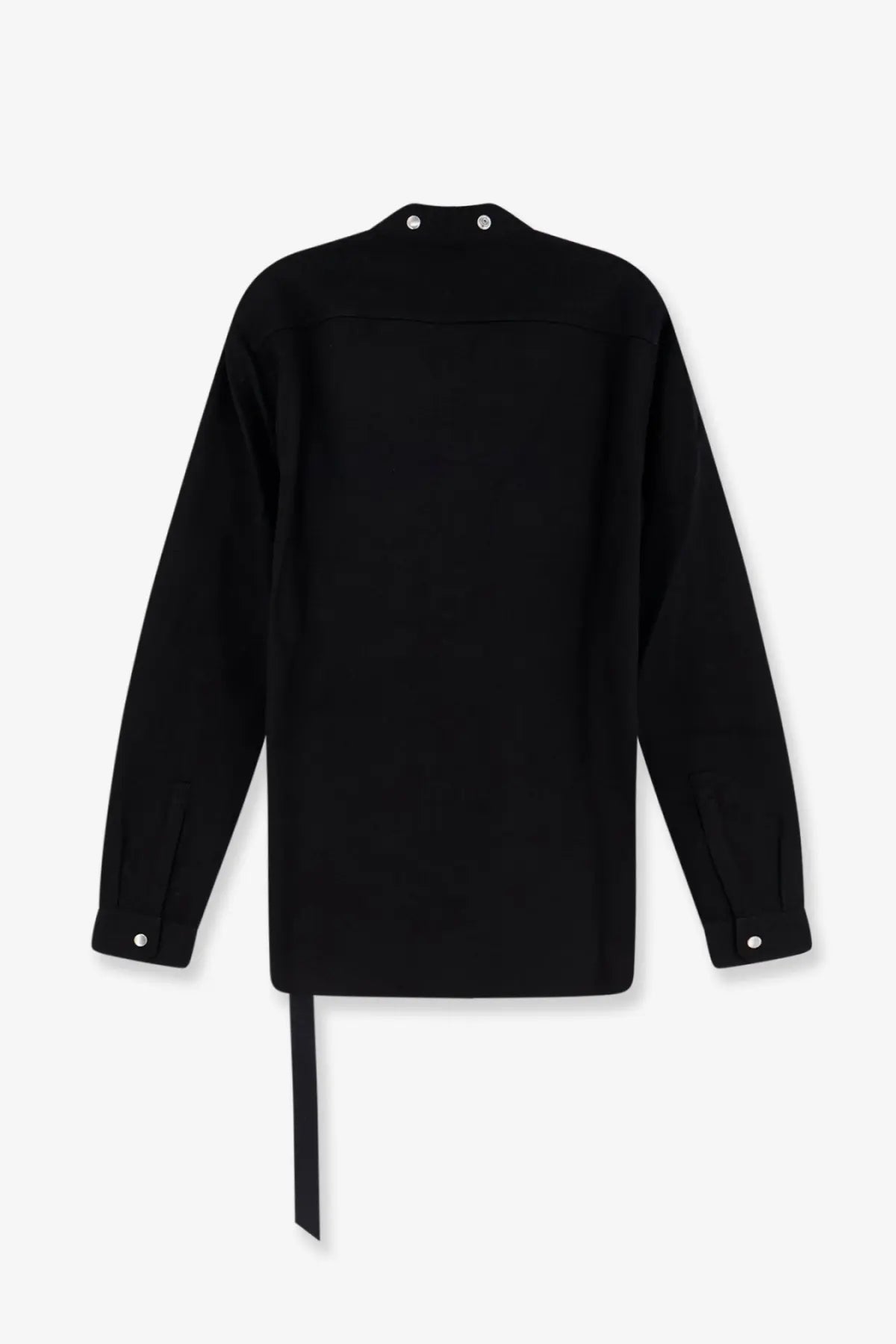 Drkshdw men’s larry cotton shirt black long-sleeved with sleek minimalist design and subtle silver buttons
