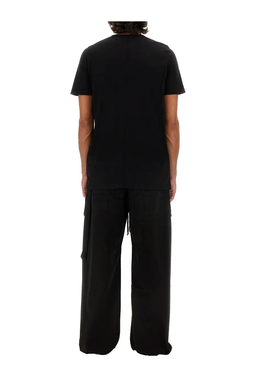 Drkshdw men’s level shirt black short-sleeved cotton t-shirt with crew neck and relaxed fit