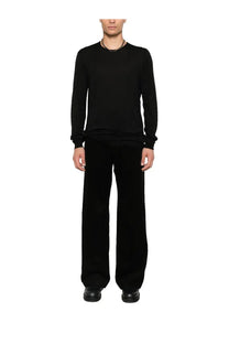 Drkshdw men’s black long sleeved crewneck sweater with soft slightly textured knit material