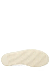 Cream-colored rubber sole with textured ribbed pattern on drkshdw men’s low sneaks sneaker grey