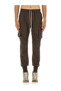 Dark olive drkshdw men’s mastodon cut cargo pants with drawstring waist and multiple side pockets