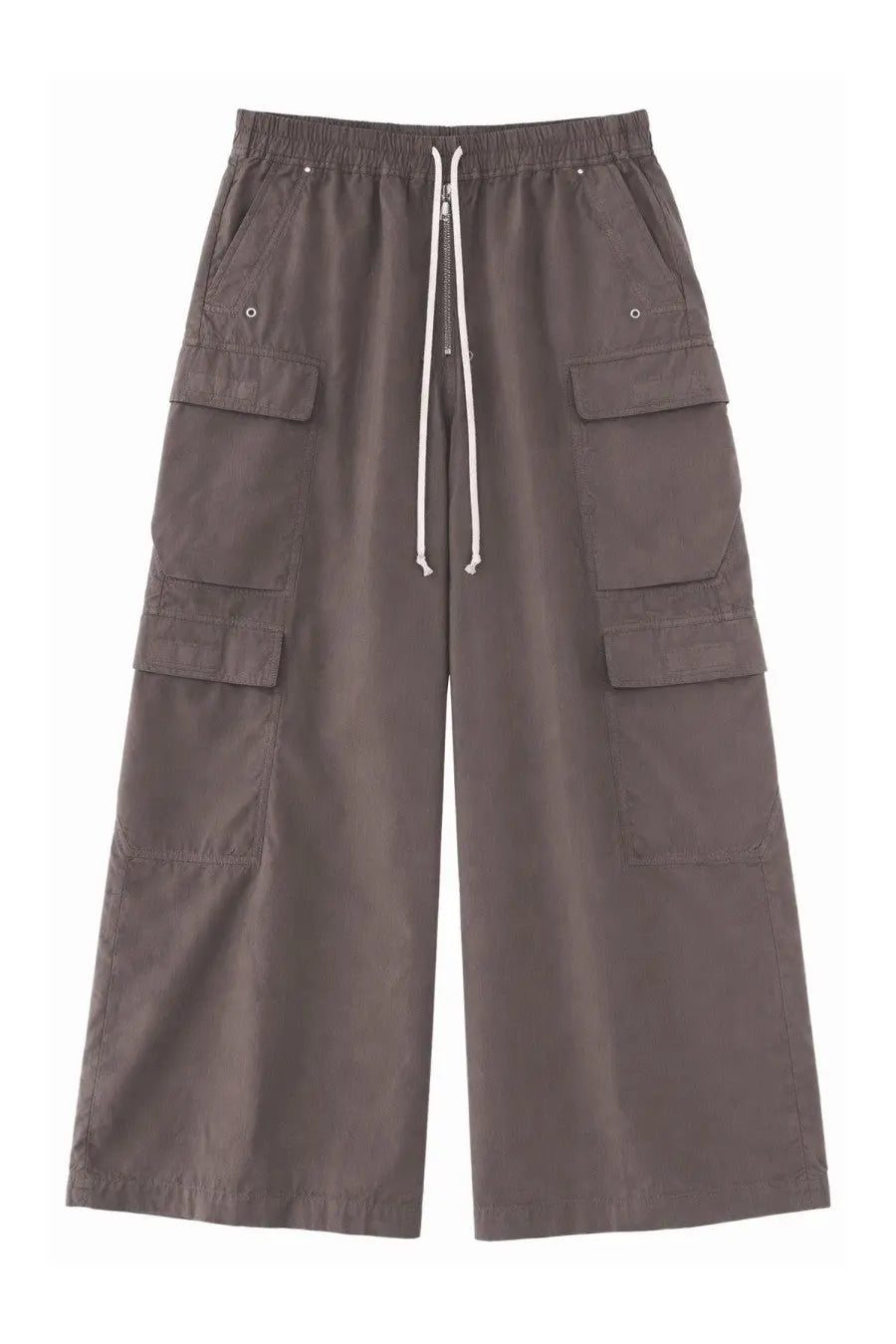 Drkshdw men’s pantalone cargo jumbo belas brown dark gray cargo pants with multiple pockets and drawstring waistband