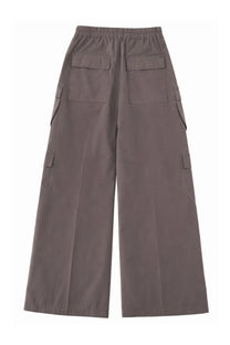 Drkshdw men’s pantalone cargo jumbo belas brown cargo pants with elastic waistband and multiple pockets