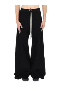 Drkshdw men’s pantalone wide pusher black wide-leg sweatpants with white drawstring for casual wear