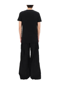 Drkshdw men’s black short-sleeved cotton t-shirt with crew neck and relaxed fit front view