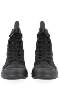 Black drkshdw men’s high-top vegan sneakers with sleek minimalist design and matte finish