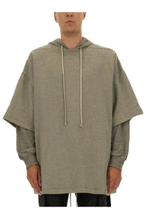 Drkshdw men’s tommy hustler hoodie grey loose-fitting heather gray long sleeve hooded sweatshirt with drawstring